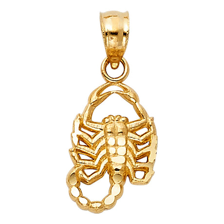 14K Yellow Gold Openwork Scorpion Pendant