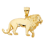 14K Yellow Gold Walking Lion Pendant