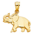 14K Yellow Gold Elephant Pendant