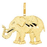 14K Yellow Gold Elephant Pendant