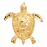 14K Yellow Gold Sea Turtle Pendant