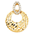 14K Two-Tone Gold CZ Pendant Pendant