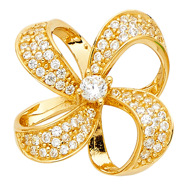 14K Yellow Gold CZ Pendant Pendant
