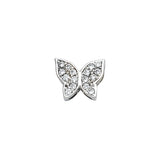 14K Gold CZ Butterfly Pendant (Petite)