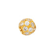 14K Yellow Gold Medium Bead Ball Pendant on White Background