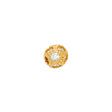 14K Yellow Gold Small Bead Ball Pendant on White Background