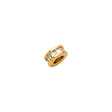14K Gold Rondelle Bead Pendant on White Background