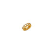 14K Gold Wide Rondelle Bead Pendant on White Background