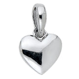 14K Gold Hollow Puff Heart Pendant