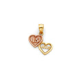 14K Two-Tone Gold 15 Years Heart Pendant