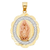 14K Tricolor Gold 15 Years Pendant