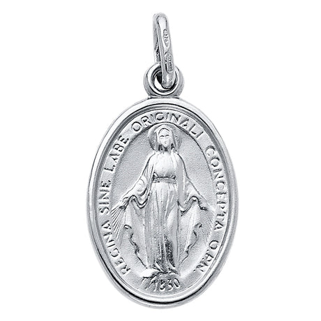 14K Gold Virgin Mary Medal