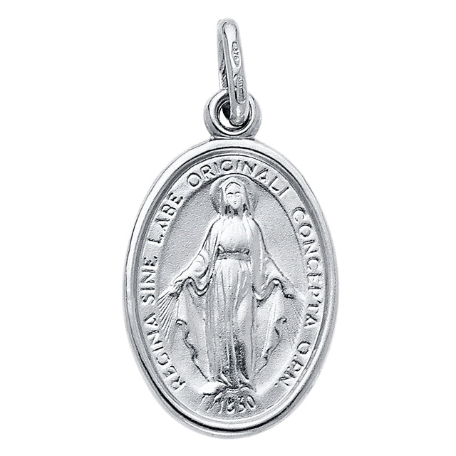 14K Gold Virgin Mary Medal