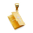 14K Two-Tone Gold Bible Book In Spanish Pendant