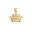 14K Yellow Gold Openwork Crown Pendant