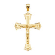 14K Yellow Gold Crucifix Cross Pendant