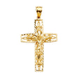 14K Yellow Gold Crucifix Cross Pendant