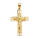 14K Yellow Gold Crucifix Cross Pendant