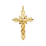 14K Yellow Gold Crucifix Cross Pendant