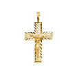 14K Yellow Gold Crucifix Cross Pendant