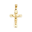 14K Yellow Gold Crucifix Cross Pendant