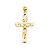 14K Yellow Gold Crucifix Cross Pendant