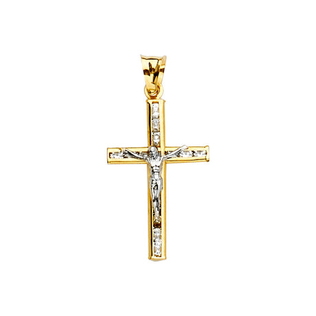Channel-Set Crucifix Small