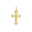 14K Yellow Gold Crucifix Cross Pendant