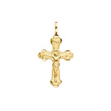 14K Yellow Gold Crucifix Cross Pendant