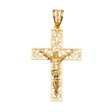 14K Yellow Gold Crucifix Cross Pendant