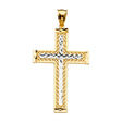 14K Two-Tone Gold Cross Pendant