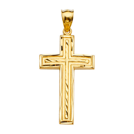 14K Yellow Gold Cross Pendant