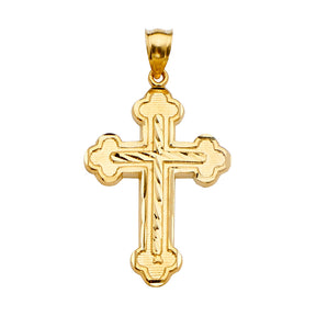 14K Yellow Gold Cross Pendant