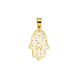 14K Two-Tone Gold Hamsa Pendant