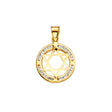 14K Yellow Gold CZ Star of David Pendant