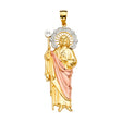 14K Yellow Gold 3Color San Judas Pendant