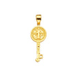 14K Yellow Gold Oval San Benito Key Pendant