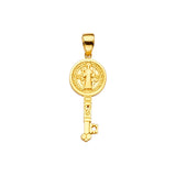 14K Yellow Gold Oval San Benito Key Pendant