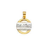 14K Two-Tone Gold Last Supper Pendant