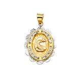 14K Two-Tone Gold Baptism Medal