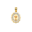 14K Tricolor Gold Primera Communion Pendant