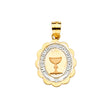 14K Tricolor Gold Primera Communion Pendant