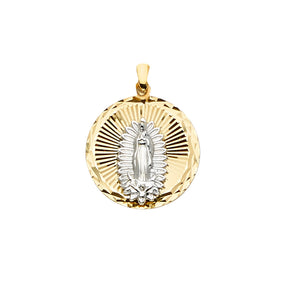 14K Two-Tone Gold Guadalupe Medal