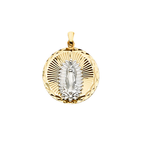 14K Two-Tone Gold Guadalupe Medal