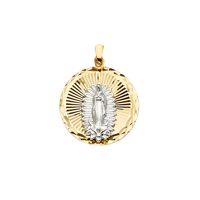 14K Two-Tone Gold Guadalupe Medal