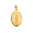 14K Yellow Gold Guadalupe Medal Pendant