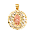 14K Tricolor Gold Guadalupe Pendant