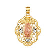 14K Tricolor Gold Guadalupe Pendant