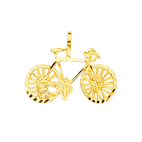 14K Yellow Gold Bicycle Pendant