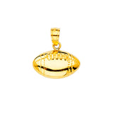 14K Yellow Gold Football Pendant